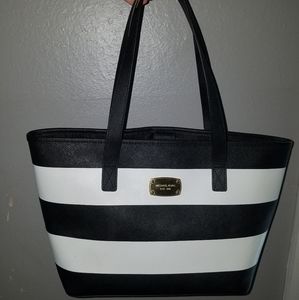 Michael Kors striped tote